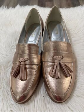 Kenneth Cole Reaction Rose Gold Tassel Loafers